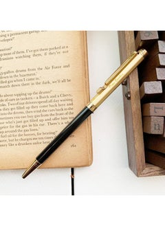 pierre cardin Golden Era Premium Metal Ball Pen | Luxurious Acrylic Black Body With Satin Gold Finish Clip | Ideal For Rakhi, Festive & Corporate Gifting  - Image 2