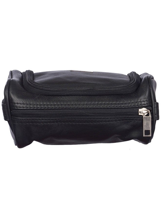 LEATHERMAN حقيبة مستحضرات التجميل الجلدية الأصلية من ليذرمان باللون الأسود مع قسم إضافي / لغرض السفر - Image 1