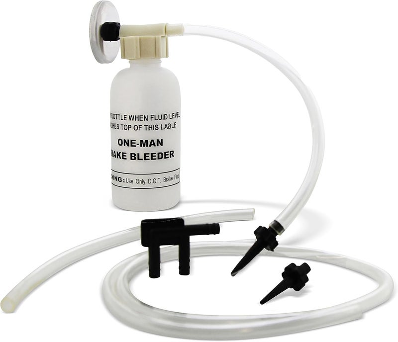 ABN One Man Brake Bleeder Kit with Magnet - Small Brake Bleeder Bottle for Easy Brake Maintenance - Image 1