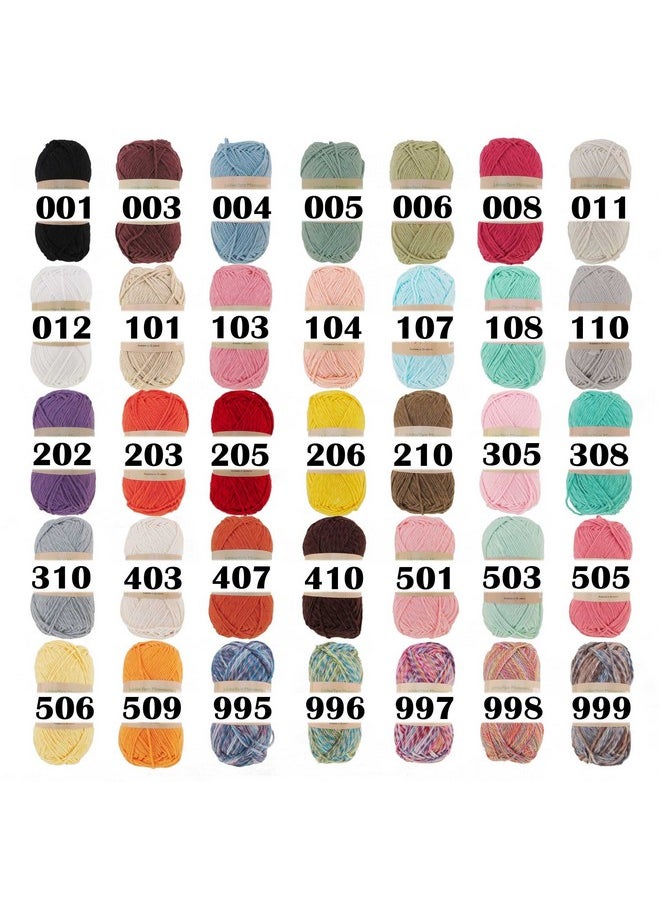 BambooMN Light Weight Simply Soft Yarn 100G 4 Skeins 50% Cotton 50% Polyester Yarn Assorted Color Surprise Package  - Image 2