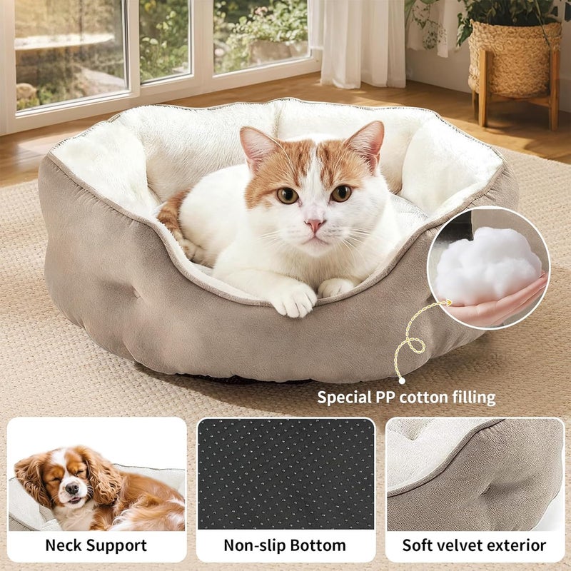Pomefar Pet Bed Orthopedic Sofa Ultra Comfortable Nonskid, Non-Slip Resistant Bottom Washable Calming Pet Mattress Couch Bedding for Cat Medium Small Dog Puppy Kitten - Image 4