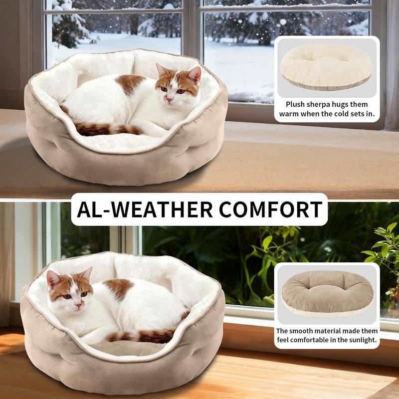 Pomefar Pet Bed Orthopedic Sofa Ultra Comfortable Nonskid, Non-Slip Resistant Bottom Washable Calming Pet Mattress Couch Bedding for Cat Medium Small Dog Puppy Kitten - Image 2