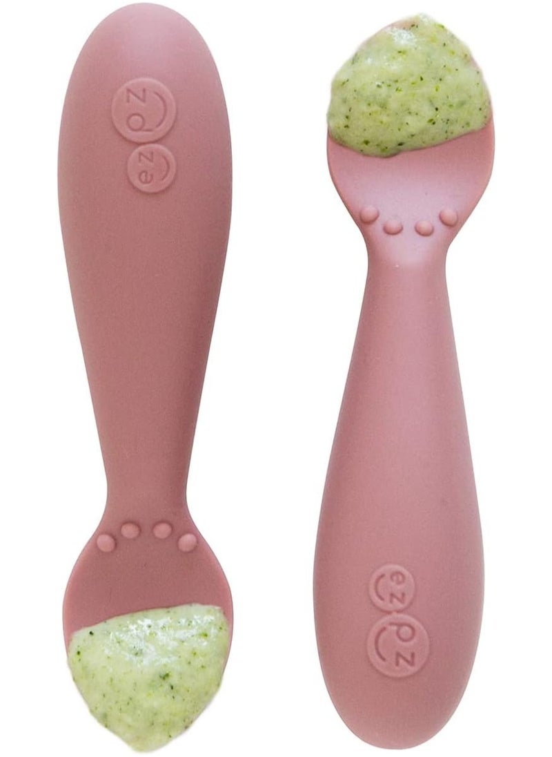 Generic - Tiny Spoon 2 Pack  100% Silicone Spoons For Baby Led Weaning + Purees Designed By A Pediatric Feeding Specialist 4 Months+ - Image 1