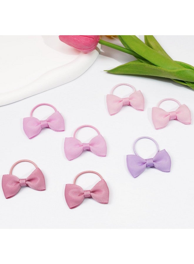 CÉLLOT Durable Hand-Sewn Tiny 2-inch Hair Bows with Rubber Bands - Ponytail Holders and Gifts for Baby Girls, Infants, Toddlers - Image 4