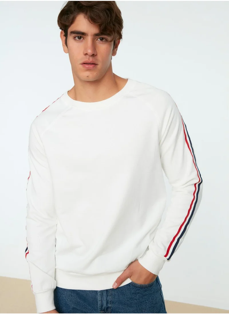 trendyol Stripe Sleeve Sweatshirt