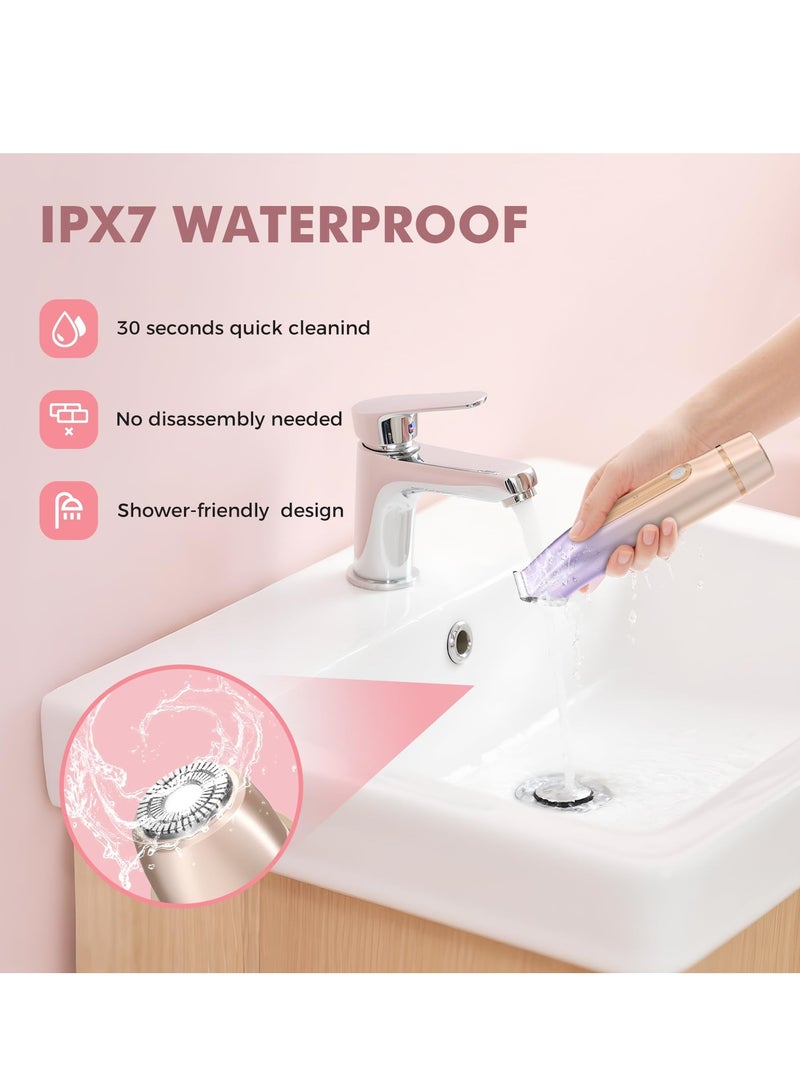 ماكينة إزالة الشعر الكهربائية للنساء، ماكينة حلاقة نسائية، ماكينة تشذيب البكيني، ماكينة حلاقة الوجه للسيدات، الجسم، الإبطين، الساقين، ماكينة حلاقة محمولة بدون ألم - Image 4