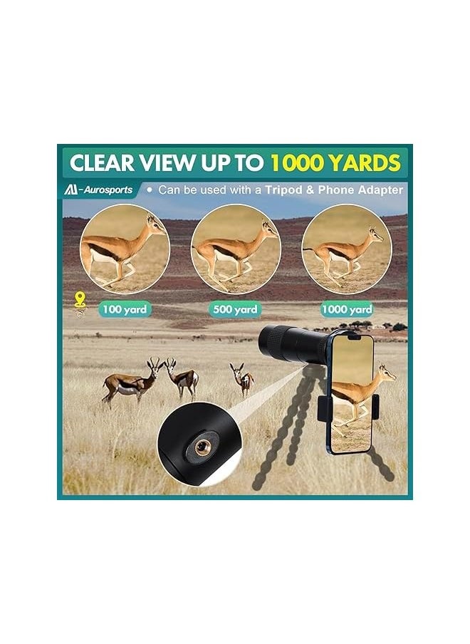 Generic 10-30x40 Zoom Monocular for Adults, Monocular Telescope High Power with Bak4 Prism, Compact Monoculars for Bird Watching Traveling Hunting Camping  - Image 5