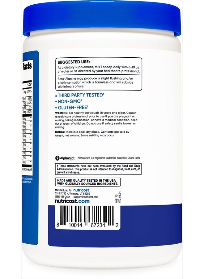 Nutricost Stim-Free Pre-Workout, 30 Servings (Blue Raspberry) - Caffeine Free, Stimulant Free, Non-GMO, Gluten Free - Image 4