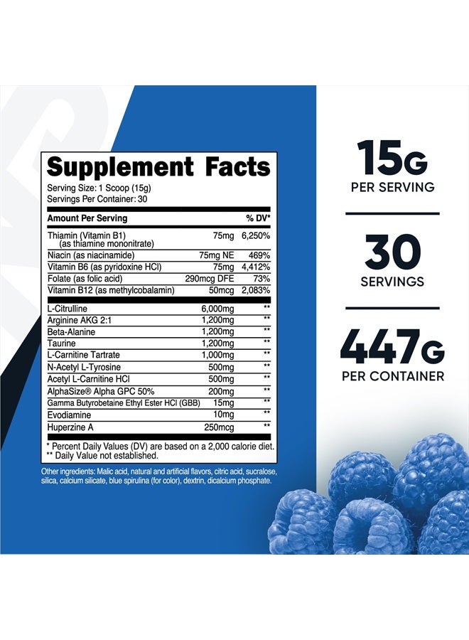 Nutricost Stim-Free Pre-Workout, 30 Servings (Blue Raspberry) - Caffeine Free, Stimulant Free, Non-GMO, Gluten Free - Image 2