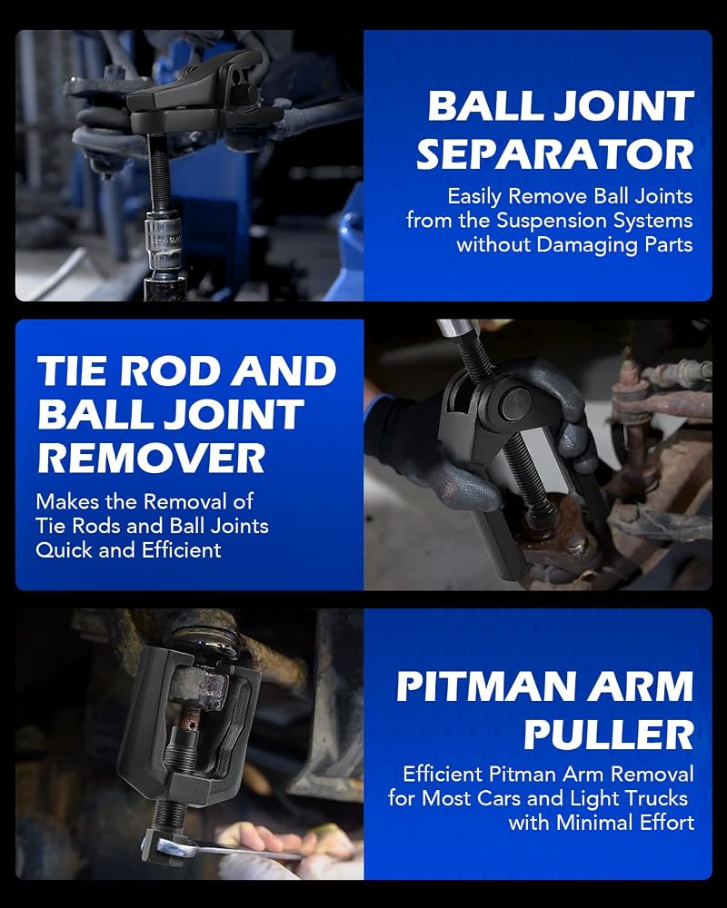 Orion Motor Tech أداة تقسيم مفاصل كروية متعددة الوظائف من Orion Motor Tech (5 في 1)، وأداة سحب ذراع Pitman، ومجموعة أدوات لخدمة الجزء الأمامي من السيارة، ومجموعة إزالة الفواصل (RB06) - Image 3