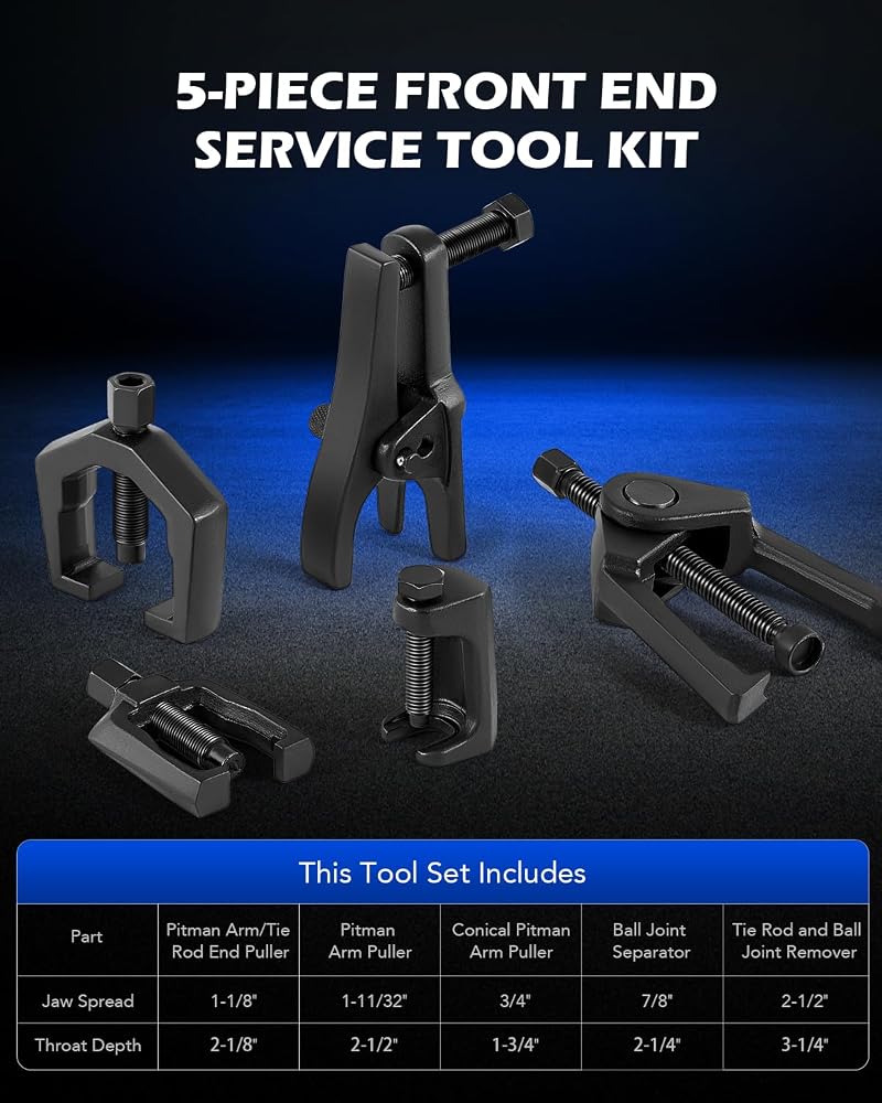 Orion Motor Tech أداة تقسيم مفاصل كروية متعددة الوظائف من Orion Motor Tech (5 في 1)، وأداة سحب ذراع Pitman، ومجموعة أدوات لخدمة الجزء الأمامي من السيارة، ومجموعة إزالة الفواصل (RB06) - Image 2