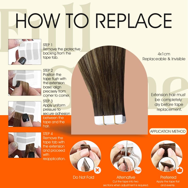 Full Shine Balayage Hair Extensions Tape in 12Inch Tape in Extensions Real Human Hair Color 4 Medium Brown Ombre 24 Honey Blonde Highlight 4 Brown Seamless Skin Weft Tape ins 30Gram 20Pcs - Image 5