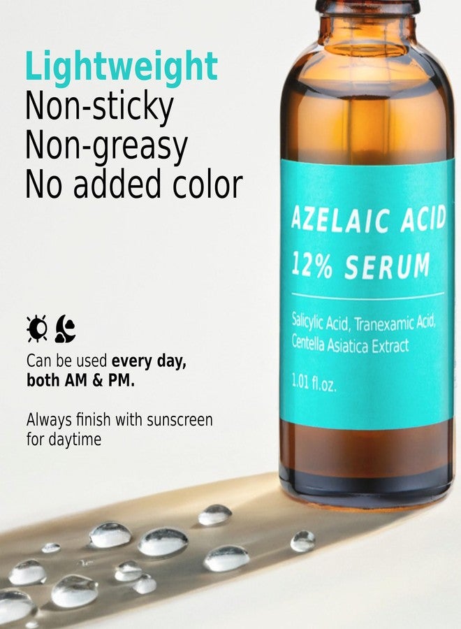 CELDYQUE Azelaic Topical Acid 12% Serum for Face - Dark Spot Remover with Tranexamic Acid, Salicylic Acid, Niacinamide & Centella Asiatica - Acne, Hyperpigmentation & Rosacea Treatment 1 Oz Korean Skincare - Image 5