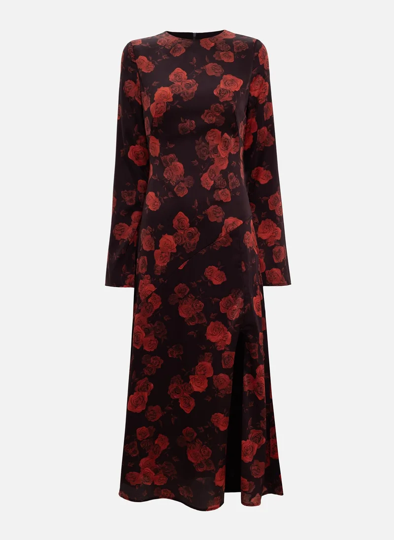 Lichi Midi dress in lightweight fabric with floral print