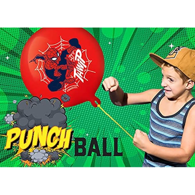Ja-Ru Marvel Avengers & Spiderman Punch Balloons for Kids (24 Pack, 48 Punching Balloons) Big Bouncy Inflatable Toys Birthday Decorations & Goodie Bags Stuffers for Kids. 6800-24 - Image 2