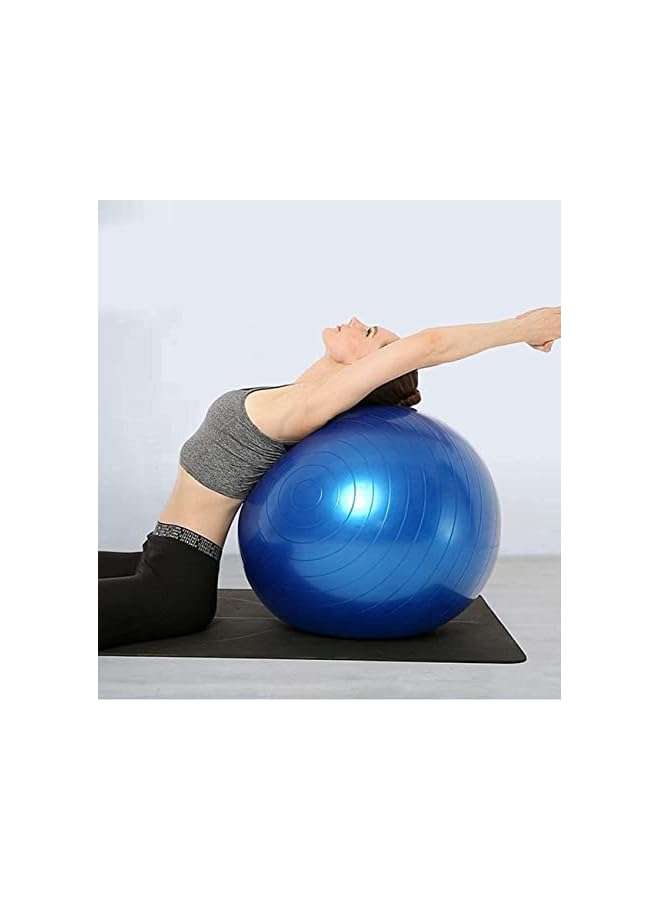 PROMASS Exercise Ball Anti-Burst, Yoga Ball Anti-Slip With Quick Air Pump, Gym Ball Thickened For Yoga, Pilates, Birthing,Fitness (Blue/65Cm)  - Image 4