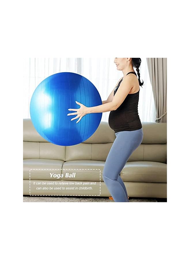PROMASS Exercise Ball Anti-Burst, Yoga Ball Anti-Slip With Quick Air Pump, Gym Ball Thickened For Yoga, Pilates, Birthing,Fitness (Blue/65Cm)  - Image 5