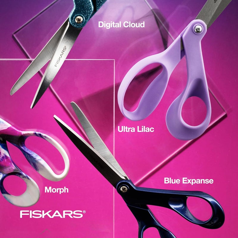Fiskars Ultra Lilac Scissors Explore Design Collection HighGrade Stainless Steel Blades and Ergonomic Handles for Arts and Crafts - Image 5