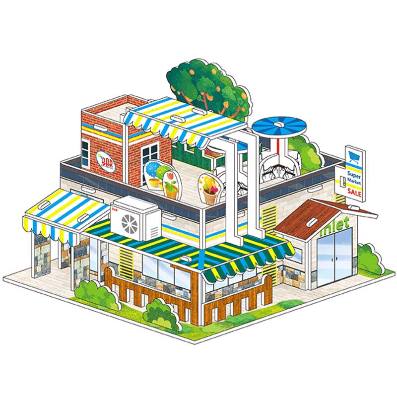 3D Stereo Puzzle Assembly Handmade Children'S Early Education Educational Toys For Girls Diy Paper Block Fusion Beans - Image 1