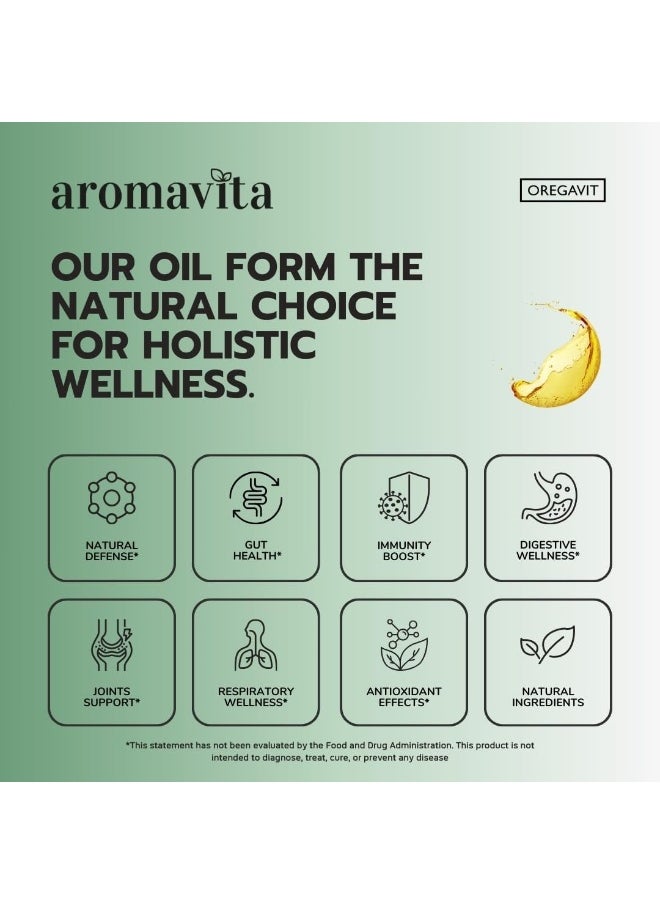 Aromavita - 100% Pure Wild Greek Oregano Oil Food Grade Quality. Certified 30 ML - Image 1
