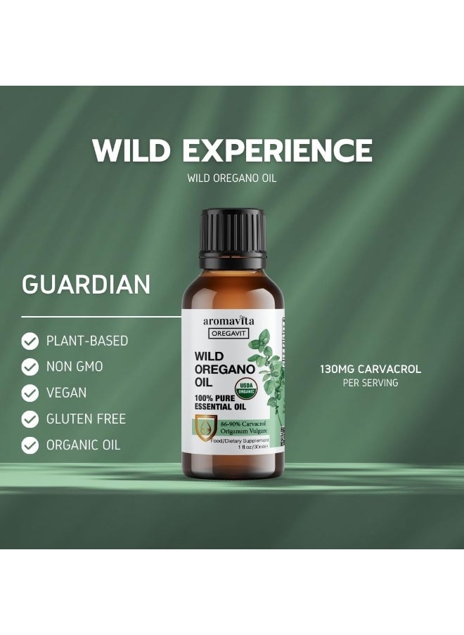 Aromavita - 100% Pure Wild Greek Oregano Oil Food Grade Quality. Certified 30 ML - Image 1