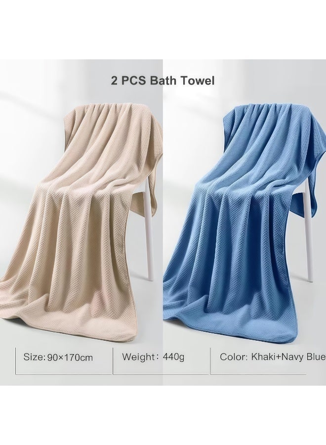 Microfiber Bath Towels, 90 x 170 cm, Set of 2, Super Soft, Highly Absorbent, Quick-Dry, Multipurpose Use Towel - Image 2