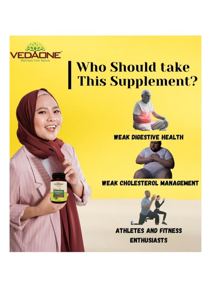 VedaOne All Natural Premium Moringa tablets 750mg each| 60 Tablets - Image 4
