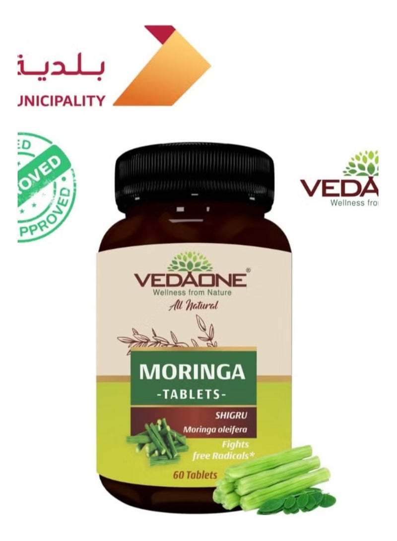 VedaOne All Natural Premium Moringa tablets 750mg each| 60 Tablets - Image 2