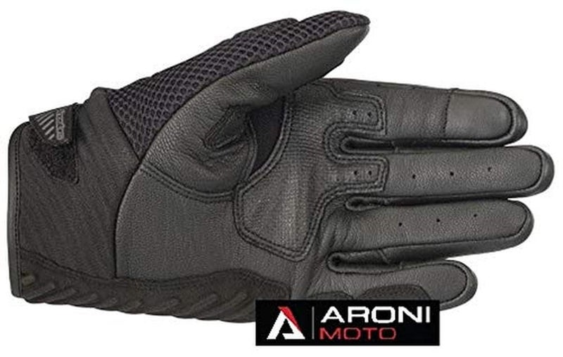 Alpinestars SMX-1 Air V2 Gloves, Short Cuff Fit, Leather and Mesh Construction, CE-Certified, Ergonomic Protection, Summer Riding Glove, M, Black/White - Image 3