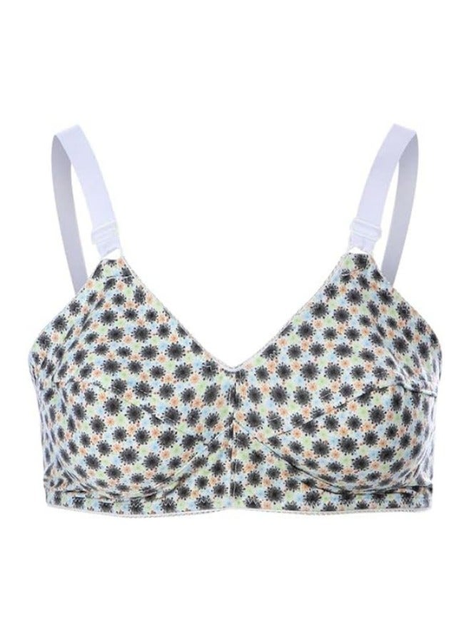 Lasso Pack of 2 Comfort Non Padded Printed Cotton Bra for Women  - Image 3