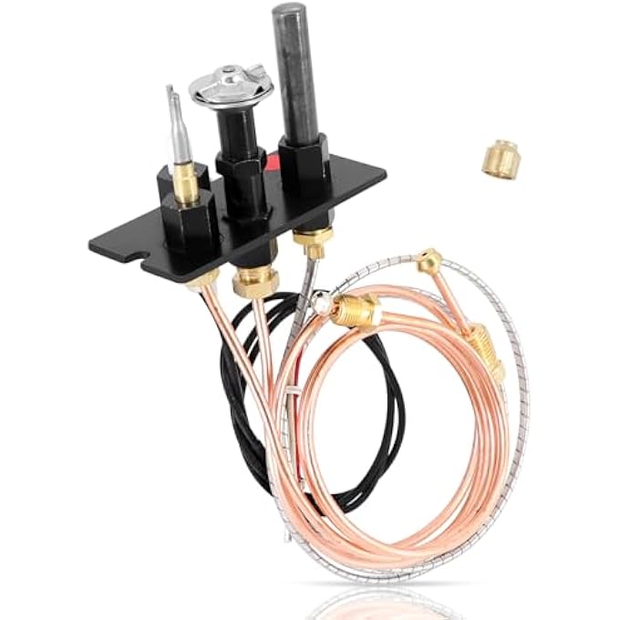 PROPANE NATURAL GAS PILOT ASSEMBLY 10002265 10002264 3- WAY COMPATIBLE WITH HHT MAJESTIC TEMCO VERMONT CASTINGS DUTCHWEST FIREPLACE & STOVES WITH A FREE NATURAL GAS NOZZLE - Image 2