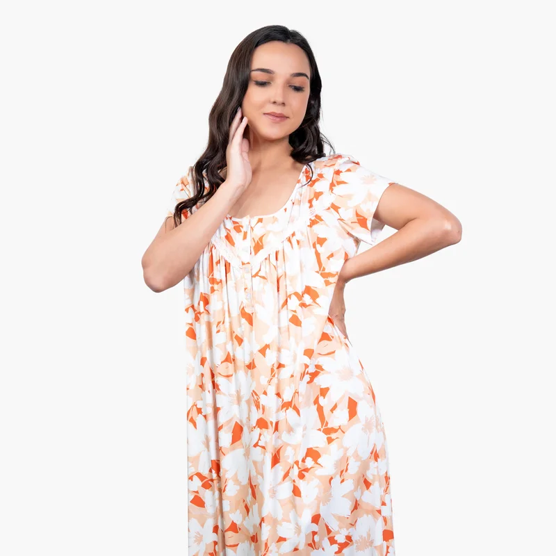 Aadaraya Floral Print Night Gown