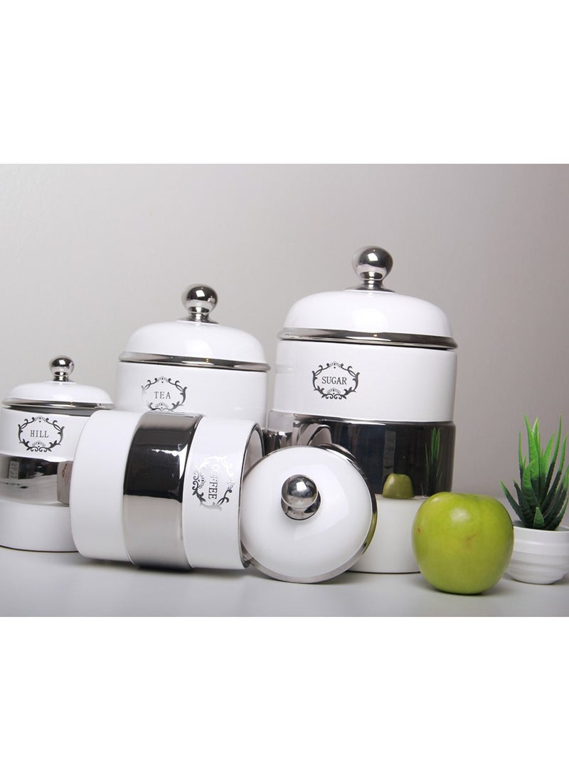 Generic - 4-piece storage container set for spices, condiments, tea and sugar - Image 1