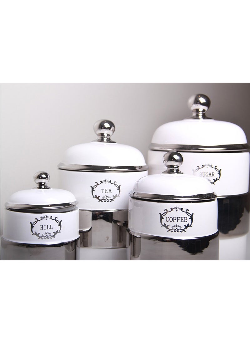 Generic - 4-piece storage container set for spices, condiments, tea and sugar - Image 1