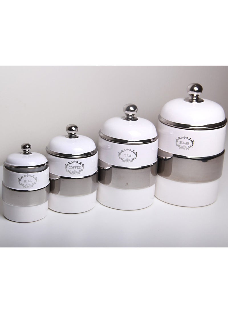 Generic - 4-piece storage container set for spices, condiments, tea and sugar - Image 1