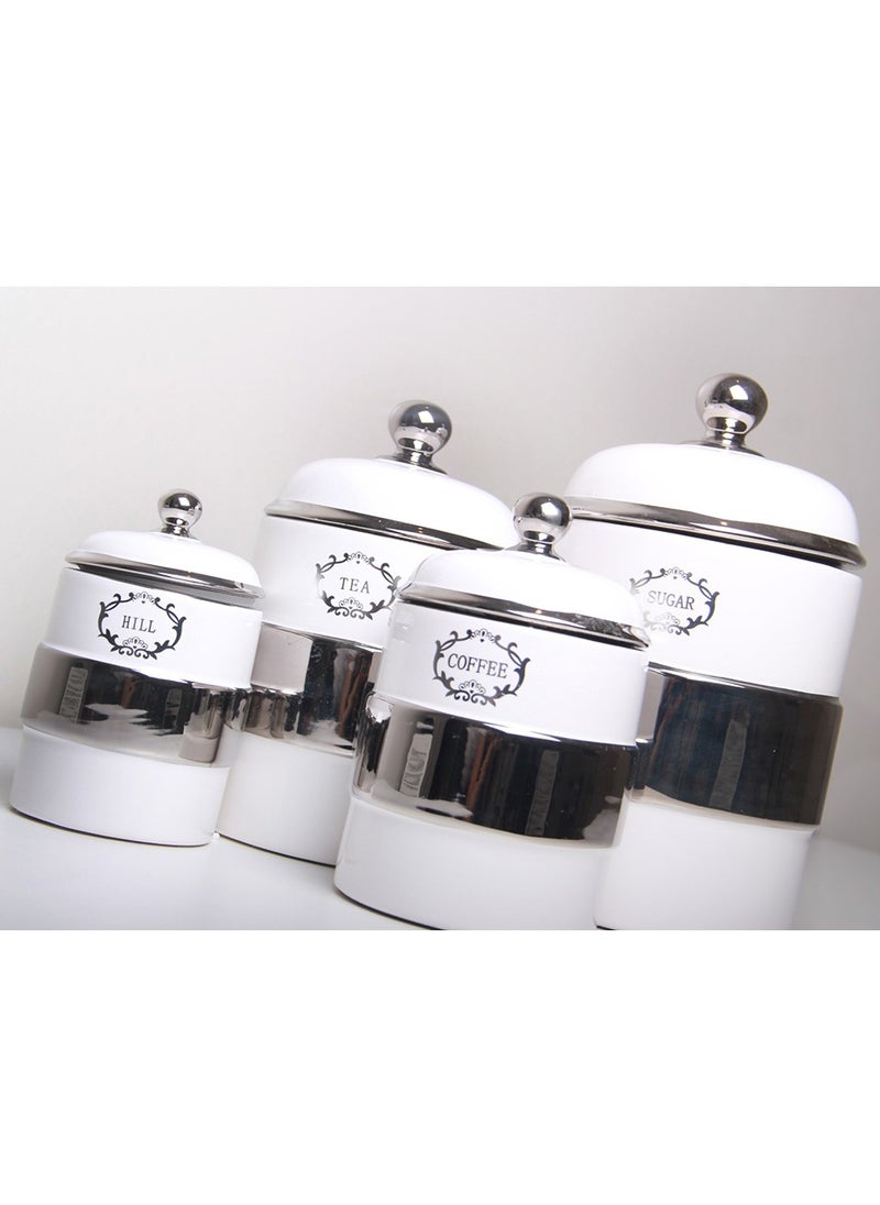 Generic - 4-piece storage container set for spices, condiments, tea and sugar - Image 1