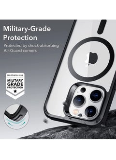 ELTRAZONE iPhone 14 Pro Max Case, MagSafe Phone Case Supports Magnetic Wireless Charging, Shockproof Military-Grade Protection, Scratch-Resistant, Classic Hybrid Cover for iPhone 14 Pro Max, Clear Black  - Image 5