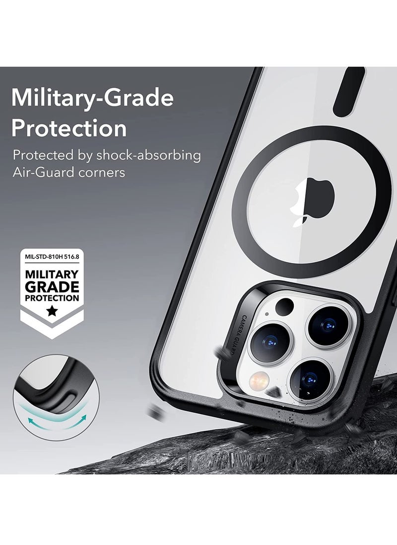 ELTRAZONE - iPhone 14 Pro Max Case, MagSafe Phone Case Supports Magnetic Wireless Charging, Shockproof Military-Grade Protection, Scratch-Resistant, Classic Hybrid Cover for iPhone 14 Pro Max, Clear Black - Image 1