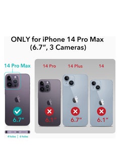 ELTRAZONE iPhone 14 Pro Max Case, MagSafe Phone Case Supports Magnetic Wireless Charging, Shockproof Military-Grade Protection, Scratch-Resistant, Classic Hybrid Cover for iPhone 14 Pro Max, Clear Black  - Image 2