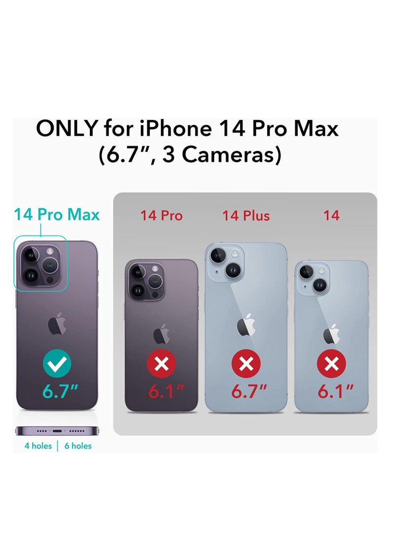 ELTRAZONE - iPhone 14 Pro Max Case, MagSafe Phone Case Supports Magnetic Wireless Charging, Shockproof Military-Grade Protection, Scratch-Resistant, Classic Hybrid Cover for iPhone 14 Pro Max, Clear Black - Image 1