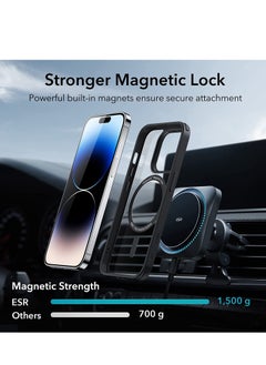 ELTRAZONE iPhone 14 Pro Max Case, MagSafe Phone Case Supports Magnetic Wireless Charging, Shockproof Military-Grade Protection, Scratch-Resistant, Classic Hybrid Cover for iPhone 14 Pro Max, Clear Black  - Image 4
