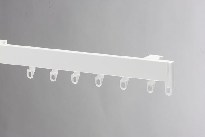SUPREME GLIDE ALUMINIUM CURTAIN TRACK SET WHITE 350 CM