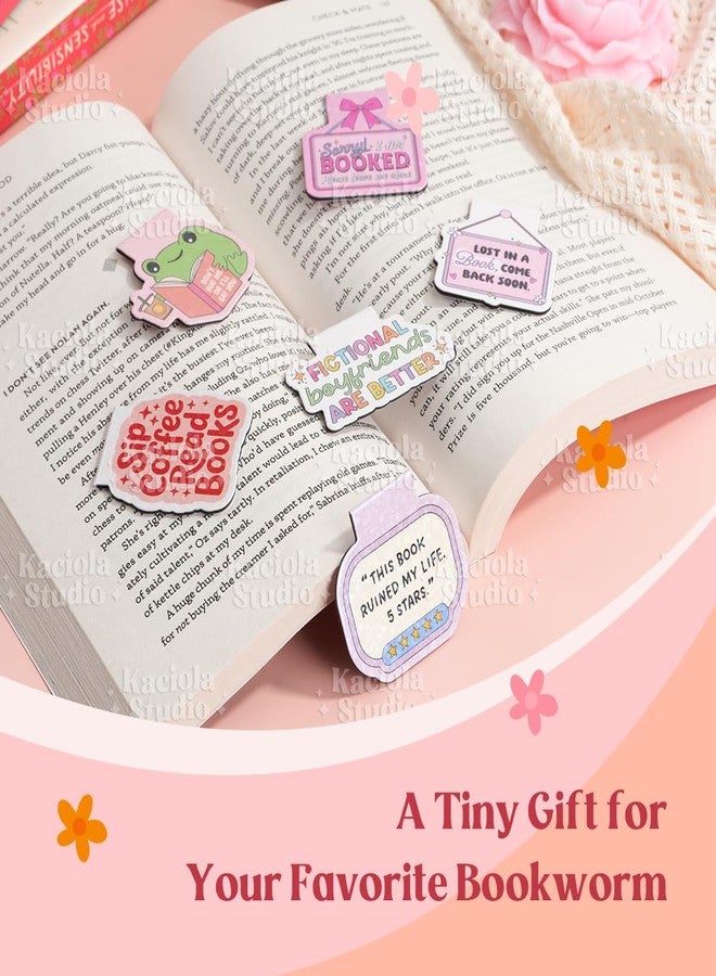Kaciola Studio 12PCS Glittery Magnetic Bookmarks, Funny Cute Book Marks for Book Lovers Gifts, Bookmark Accessories for Women Teachers Students School Office Home Supplies (Funny) - Image 5
