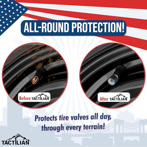 TACTILIAN Car Tire Valve Stem Caps for Tesla Model 3, S, Y, X Accessories | Leakproof Aluminum Tire Valve Caps 4 Pack with Rubber O-Rings Compatible with Tesla Model Y Accessories 2025 - Image 4