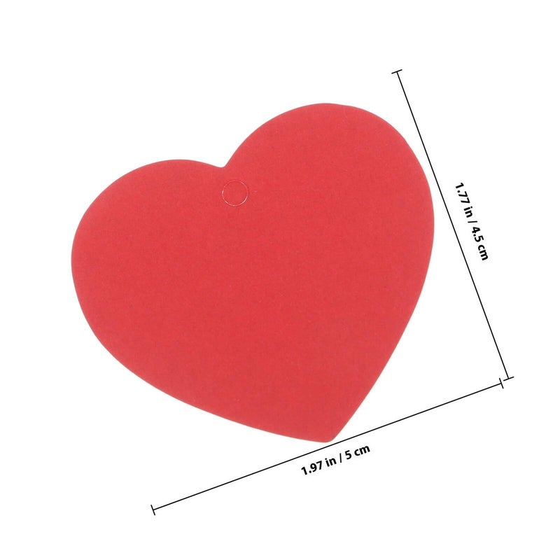 100 Red Kraft Heart-Shaped Paper Tags for Valentine's Day Wrapping DIY - Image 3