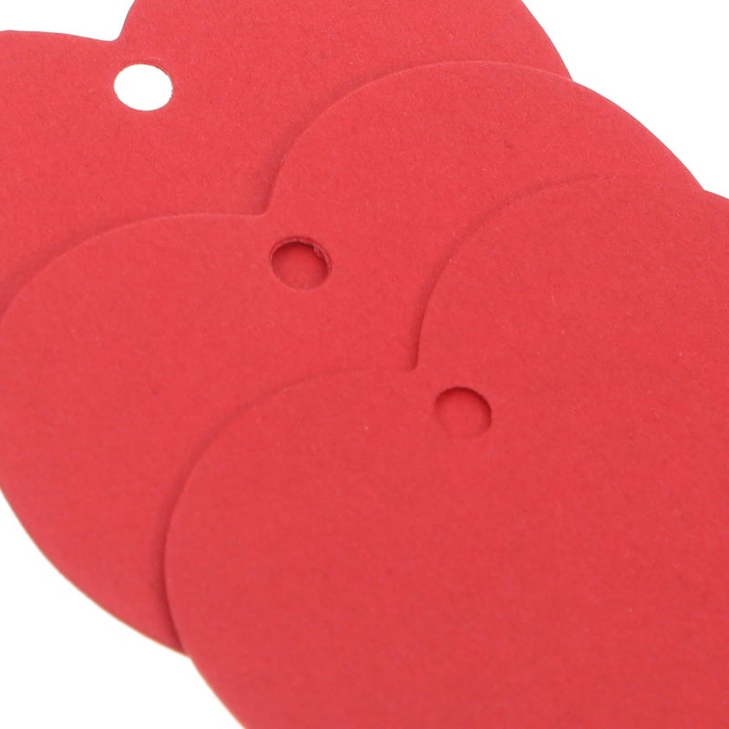 100 Red Kraft Heart-Shaped Paper Tags for Valentine's Day Wrapping DIY - Image 4