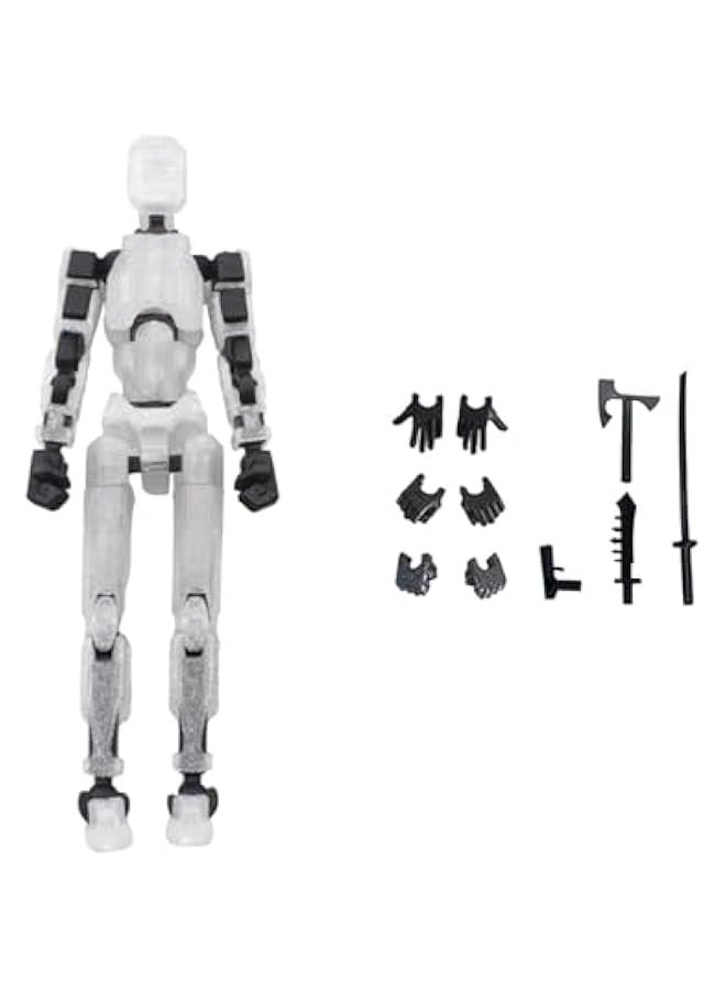 Third Generation T13 Action Figure, 3D Printed Human Body Model, Lucky 13 Action Figure,Multi-Joint Movable Robot, PVC Model Full Body Mobile Robot Desktop Decoration Converting Action Figure - Image 1