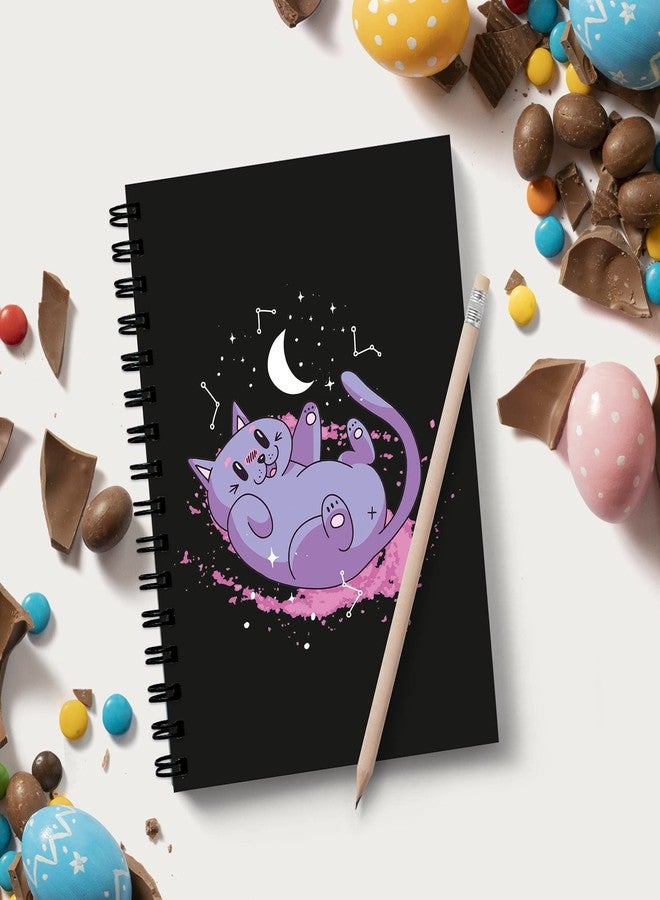 Plan To Gift Notebook Drawing Pad Personal Diary A5 Size, 100 GSM Paper (Cat with Moon) - Image 2