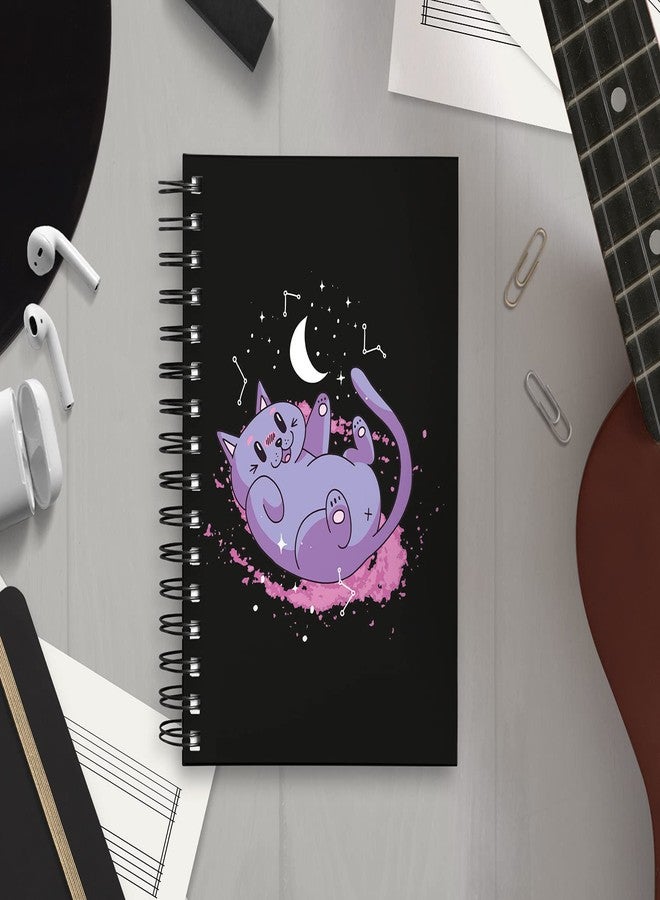 Plan To Gift Notebook Drawing Pad Personal Diary A5 Size, 100 GSM Paper (Cat with Moon) - Image 1