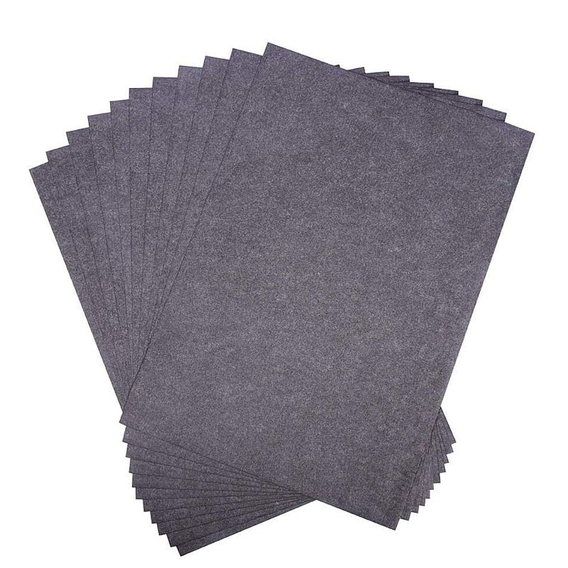 50 Sheets Graphite Transfer Tracing Carbon Paper 9 x 13 Inch for Drawings and Photos onto Wood Fabric Metal Canvas Paper Black